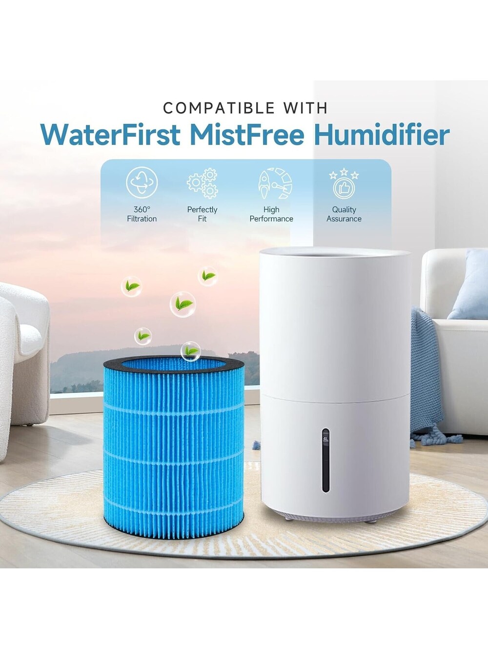 Replacement Filter for WaterFirst & Lamon MistFree Humidifier Blue Polymer